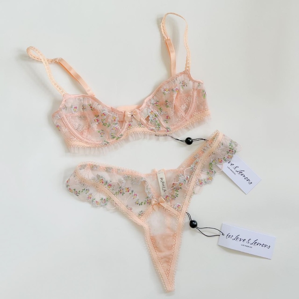 For Love & Lemons — Emma Embroidered Bra + Panty ✨
